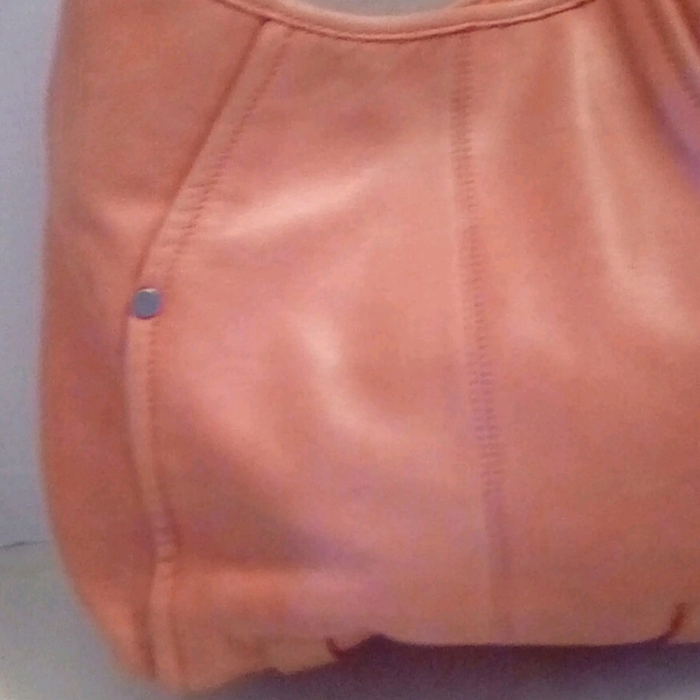 Leather PERLINA Peach Women's Bag - Picture 4 of 7